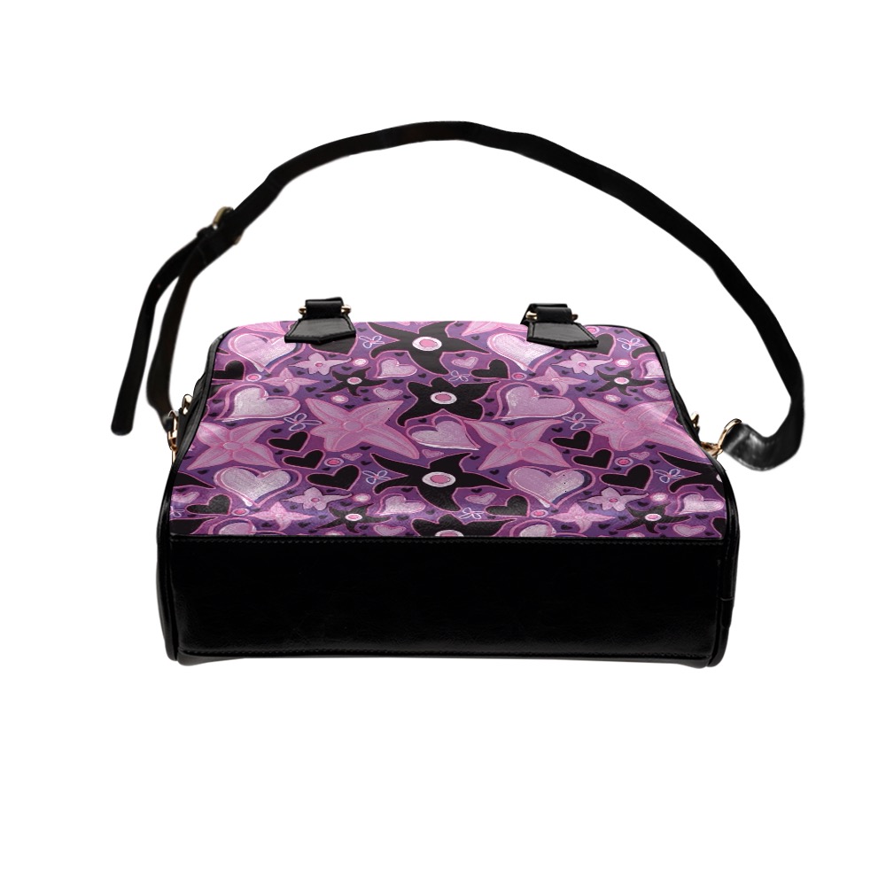 Magic Floral Pattern Shoulder Handbag (Model 1634)