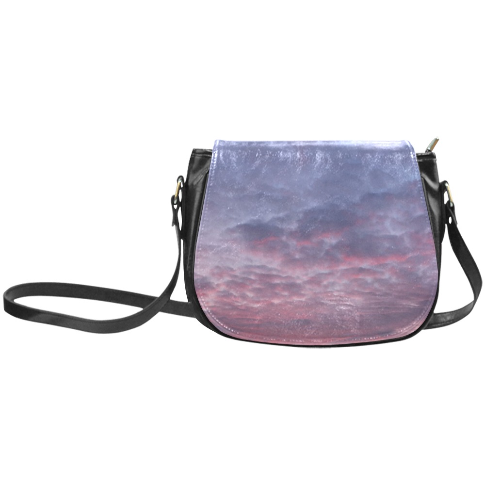 Morning Purple Sunrise Collection Classic Saddle Bag/Large (Model 1648)