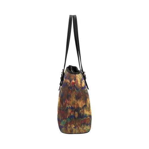 Fireflies Leather Tote Bag/Large (Model 1640)