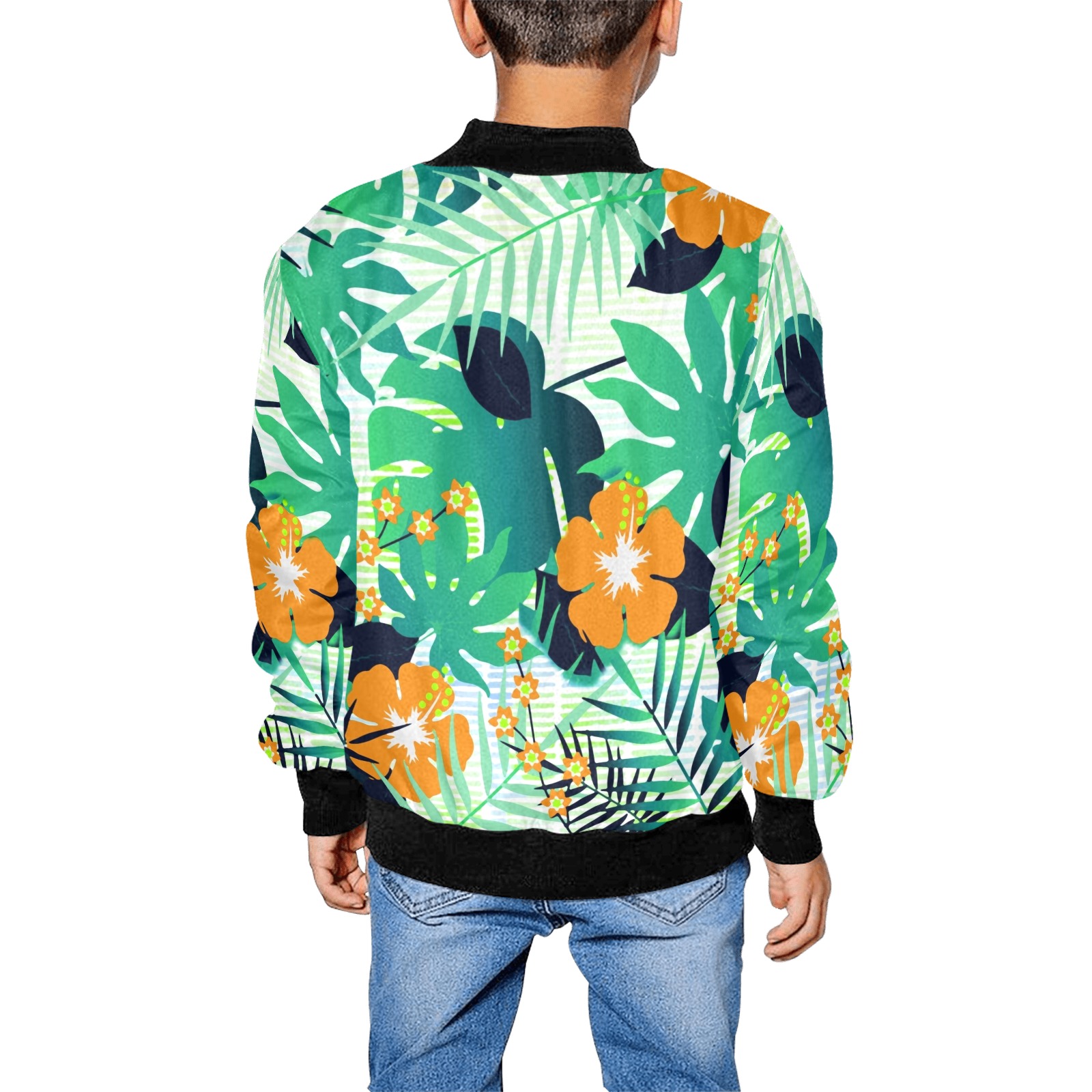 GROOVY FUNK THING FLORAL Kids' All Over Print Bomber Jacket (Model H40)