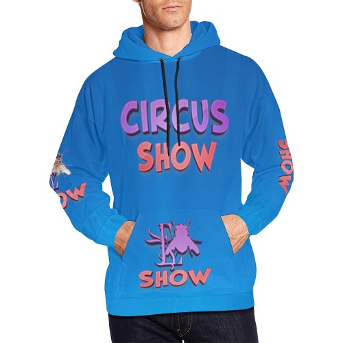 Circus Show, Fly Show Collectable Fly All Over Print Hoodie for Men (USA Size) (Model H13)