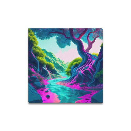psychedelic landscape Upgraded Canvas Print 16"x16"