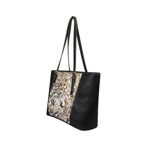 Marble Bronze Leather Tote Bag/Small (Model 1640)