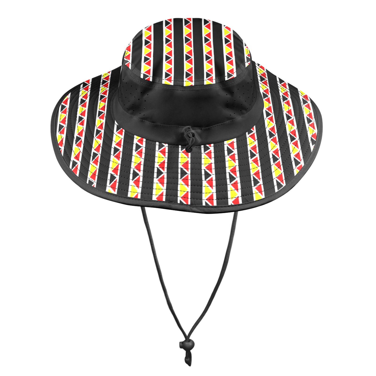 Kente Stripes Wide Brim Bucket Hat