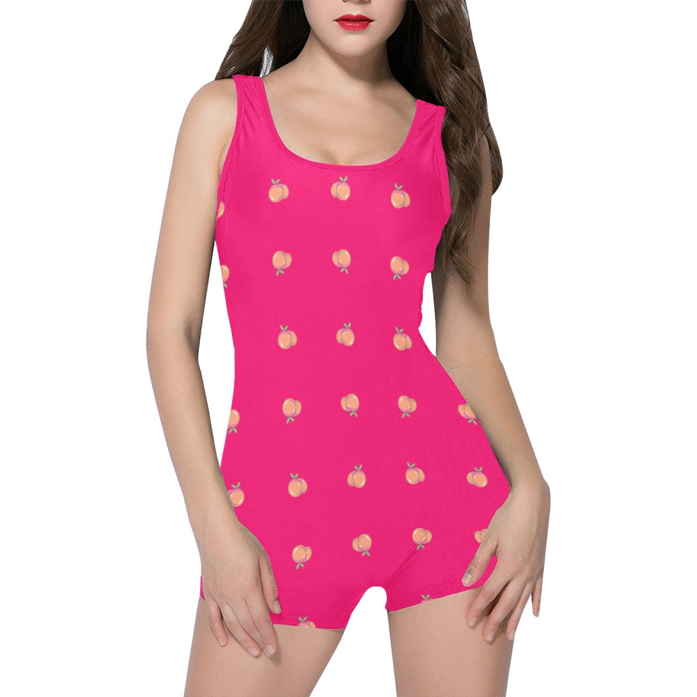 Pink Bodysuit Short SPECIAL Classic One Piece Swimwear (Model S03)