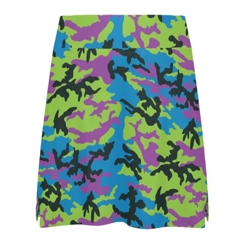 alternate-violet-green-blue-ERDL Women's Athletic Skirt (Model D64)