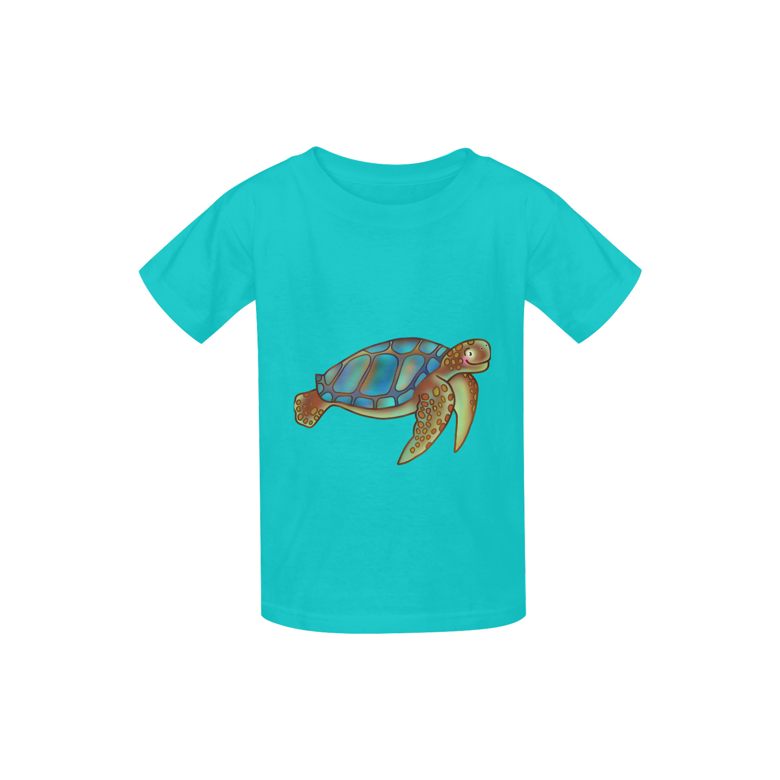 Turtle Sealife Cartoon Kid's  Classic T-shirt (Model T22)