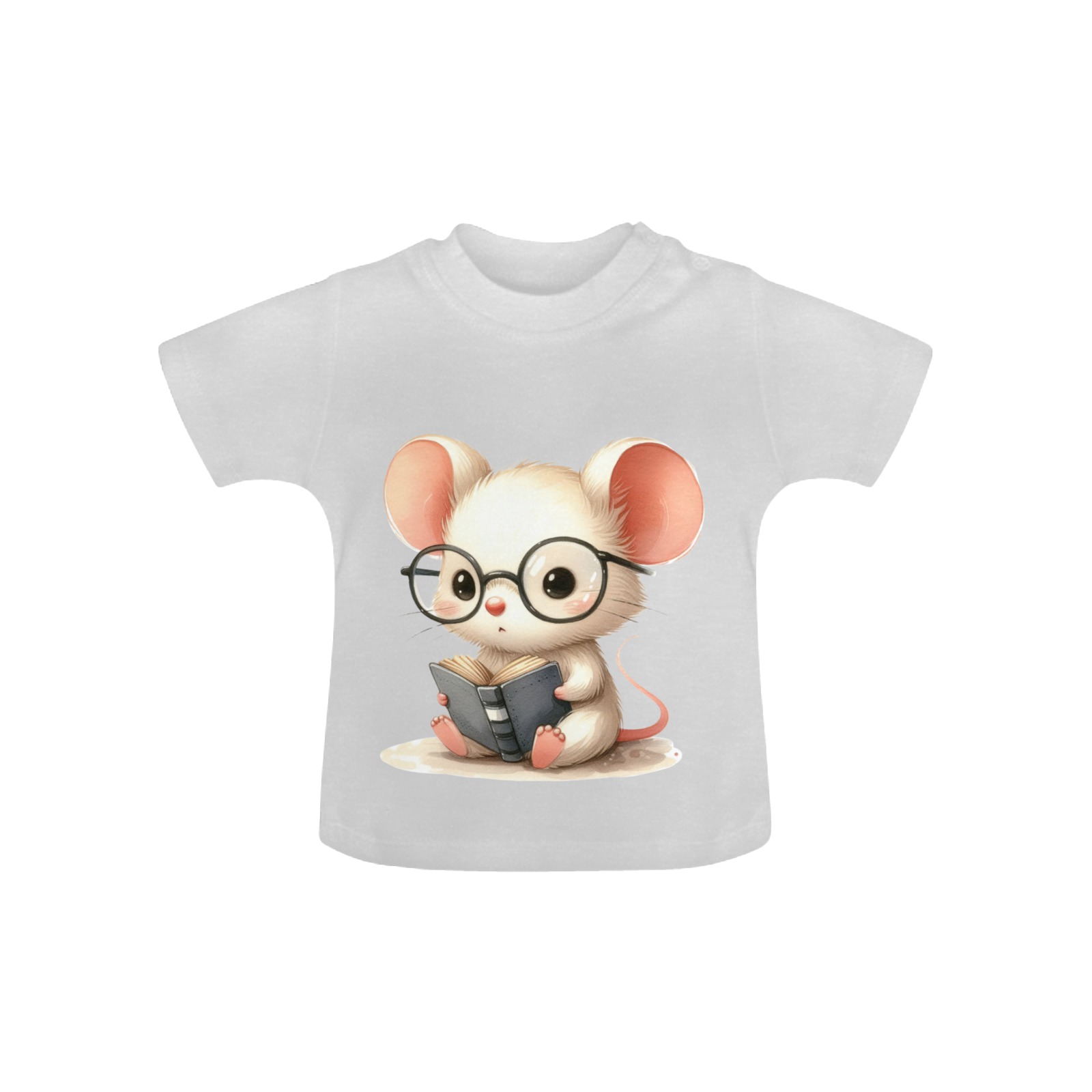 Animals Reading A Book 1 Baby Classic T-Shirt (Model T30)