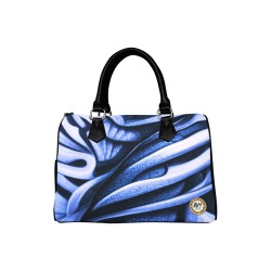 Blue Abstract Graffiti Boston Handbag (Model 1621)