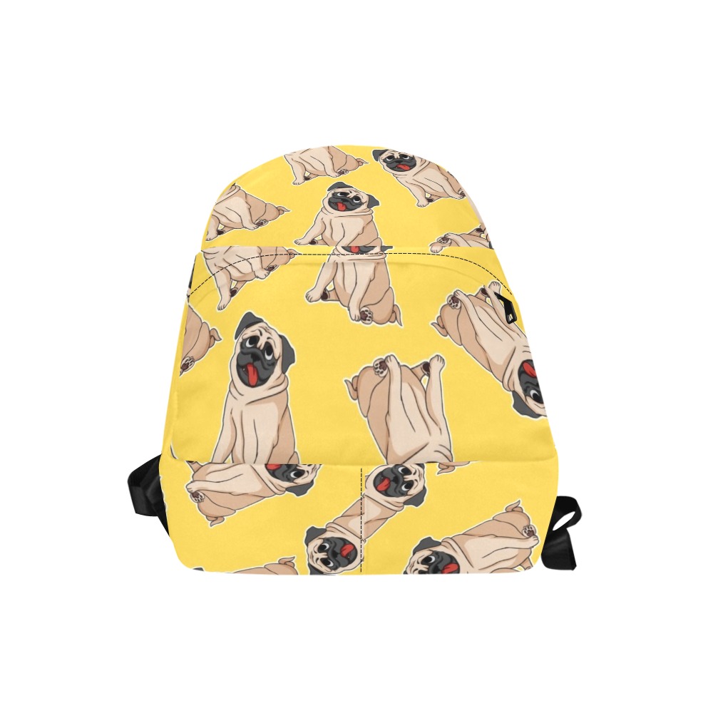 pugs yellowi Unisex Classic Backpack (Model 1673)