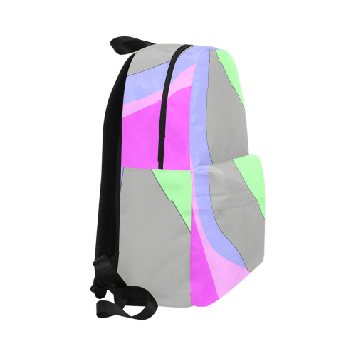 Abstract 703 - Retro Groovy Pink And Green Unisex Classic Backpack (Model 1673)