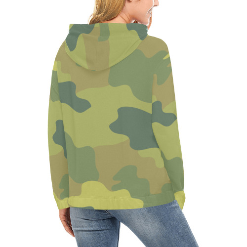 Army Pattrn Design All Over Print Hoodie for Women (USA Size) (Model H13)