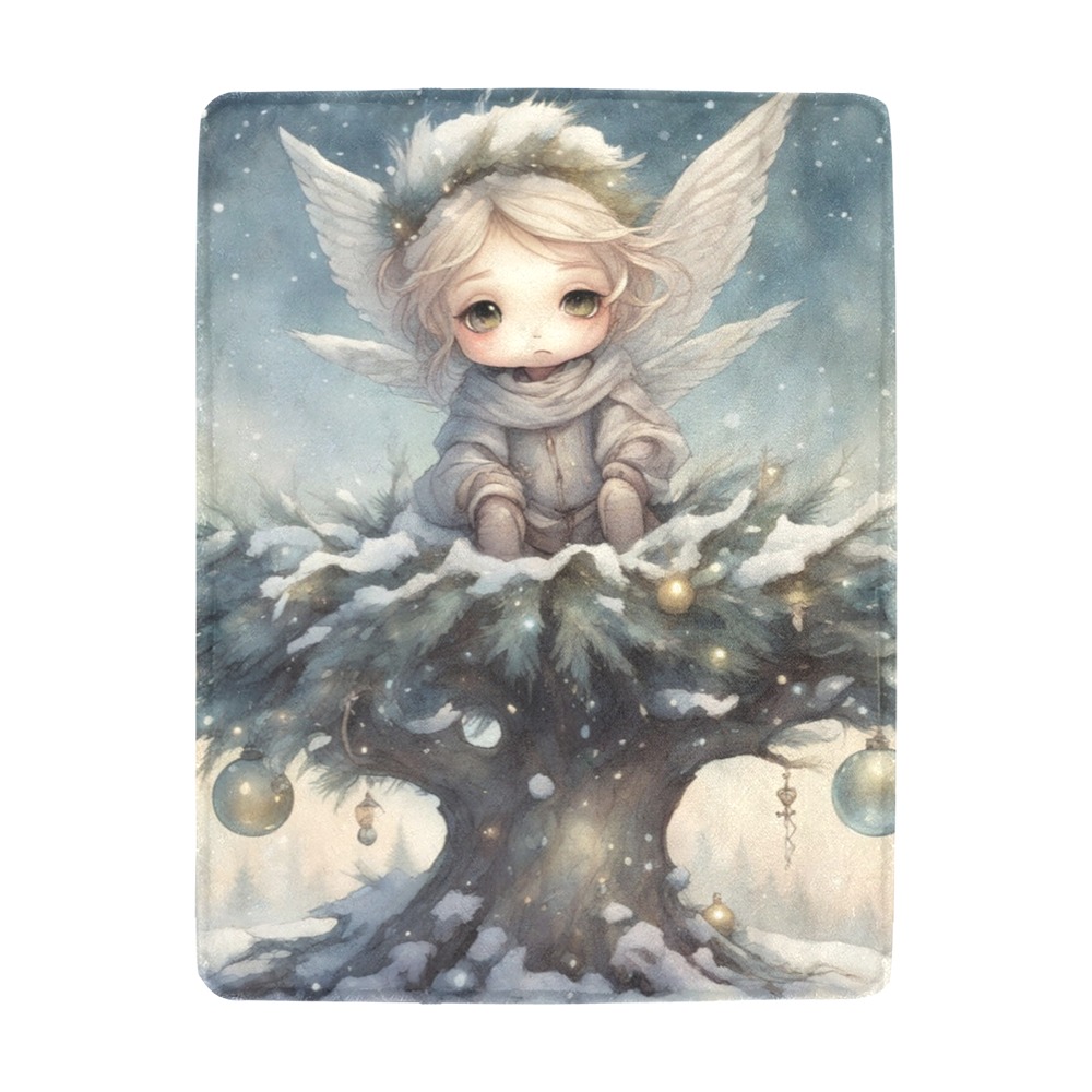 Little Christmas Angel Ultra-Soft Micro Fleece Blanket 43''x56''