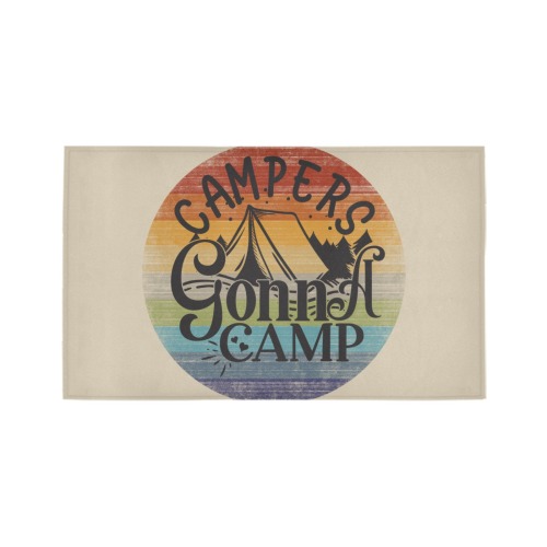 Campers Gonna Camp Azalea Doormat 30" x 18" (Sponge Material)