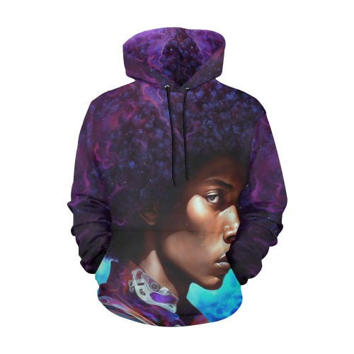 Afrospace All Over Print Hoodie for Men (USA Size) (Model H13)
