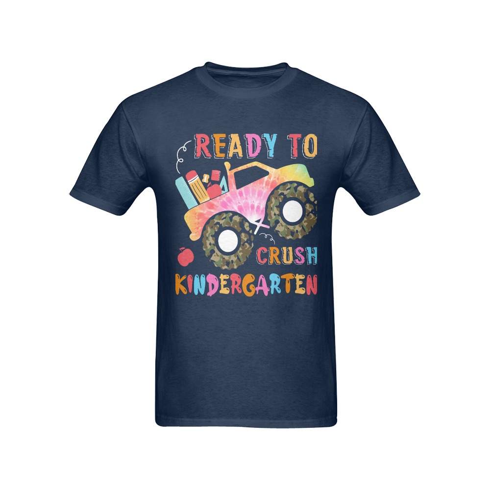Ready to Crush Kindergarten First Day of School Men's T-Shirt in USA Size (Front Printing Only)
