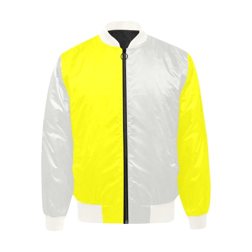 yellowgreyhalf All Over Print Quilted Bomber Jacket for Men (Model H33)