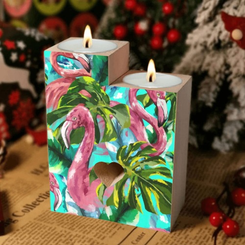 flamingo Wooden Candle Holder (Without Candle)