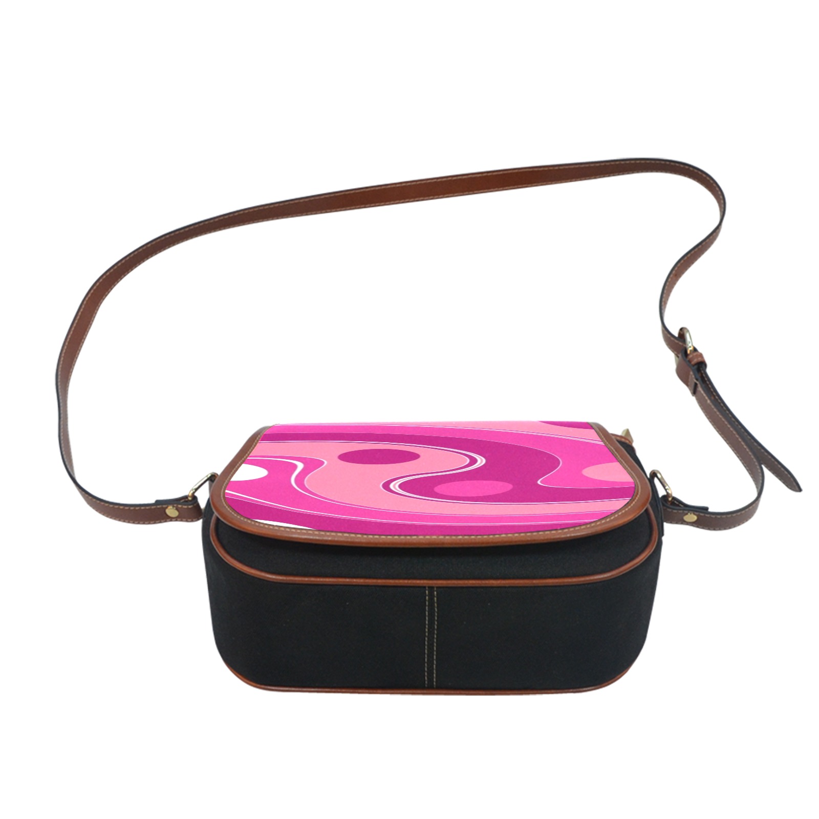 IN THE PINK-122 ALT Saddle Bag/Small (Model 1649)(Flap Customization)