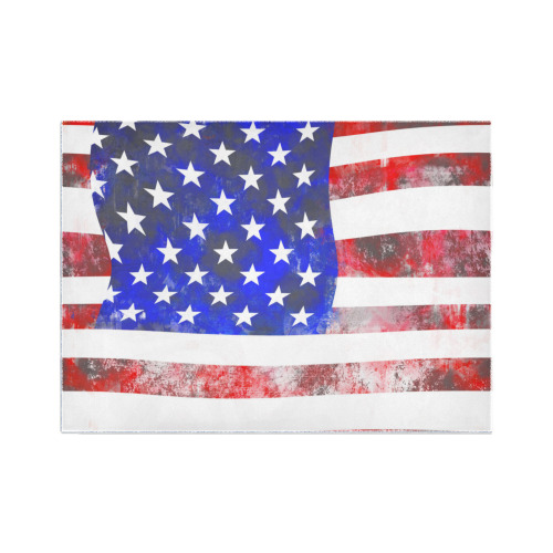 Extreme Grunge American Flag of the USA Area Rug7'x5'