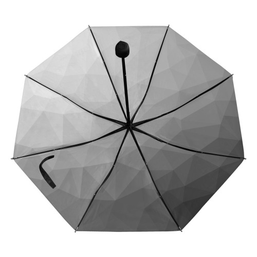 Grey Gradient Geometric Mesh Pattern Anti-UV Foldable Umbrella (Underside Printing) (U07)