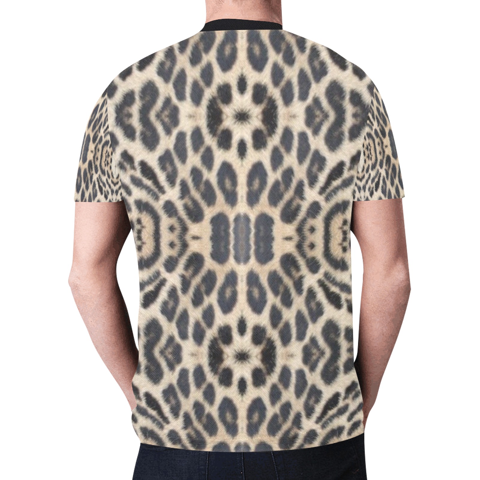 Skin Leopard New All Over Print T-shirt for Men (Model T45)