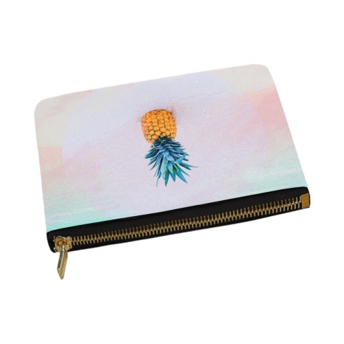 Pineapple on the pink beach Carry-All Pouch 12.5''x8.5''