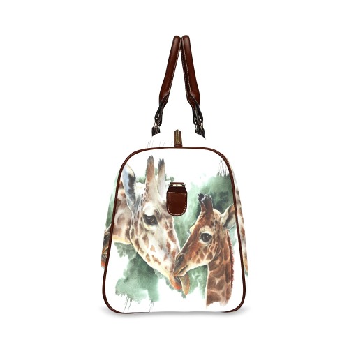 Watercolour Giraffes Wildlife Travel bag Waterproof Travel Bag/Large (Model 1639)
