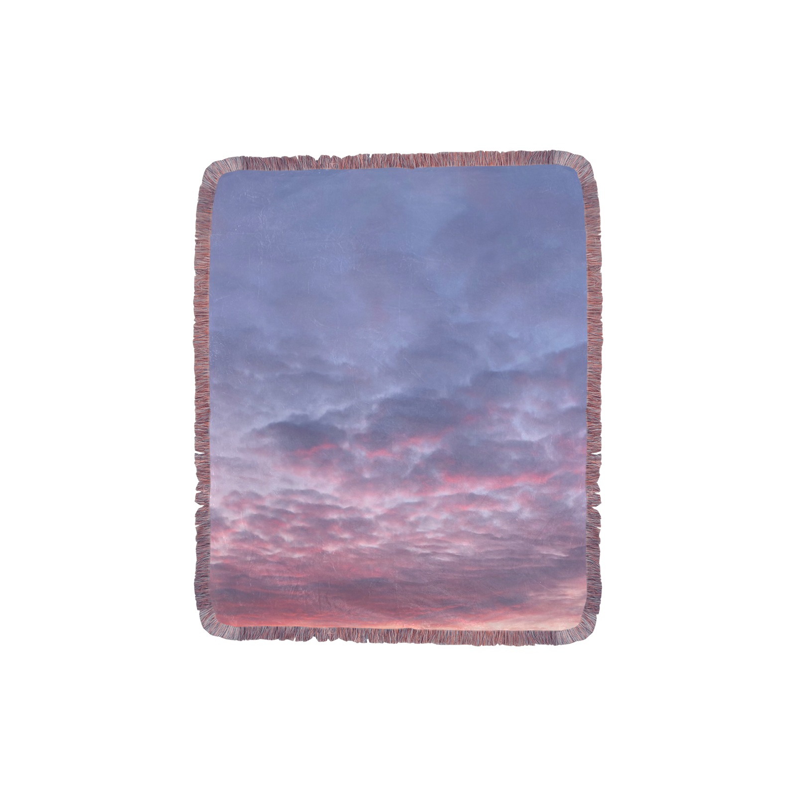 Morning Purple Sunrise Collection Ultra-Soft Fringe Blanket 30"x40" (Mixed Pink)
