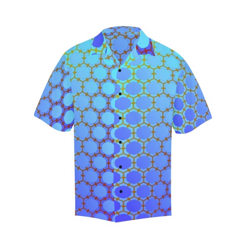 Hex Circle Points Vaporwave Three Hawaiian Shirt (Model T58)