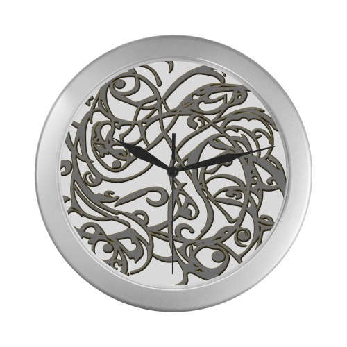Celtic 1 Silver Color Wall Clock