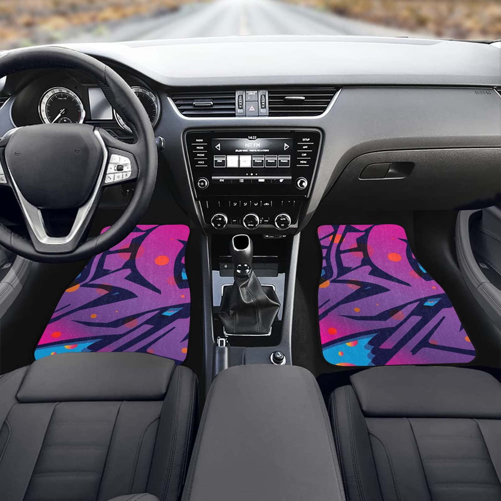 Abstract Art Car Floor Mats - Front Front Car Floor Mat (2pcs)