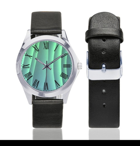 bb hrhhh Unisex Silver-Tone Round Leather Watch (Model 216)