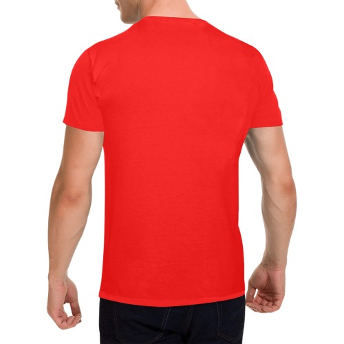 Red - Men's Heavy Cotton T-Shirt (One Side Printing)