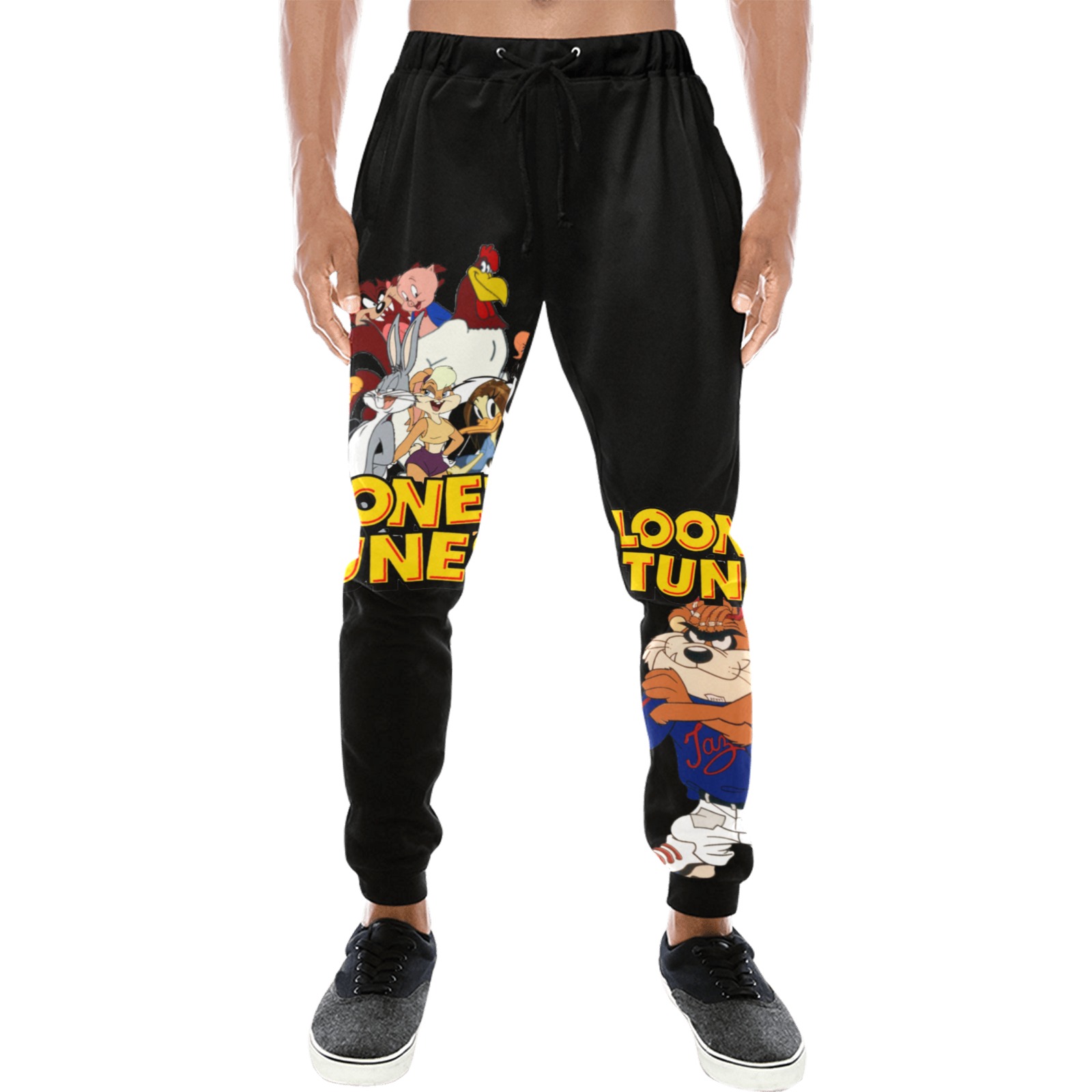 Loony Tunes Family Men's All Over Print Sweatpants (Model L11)