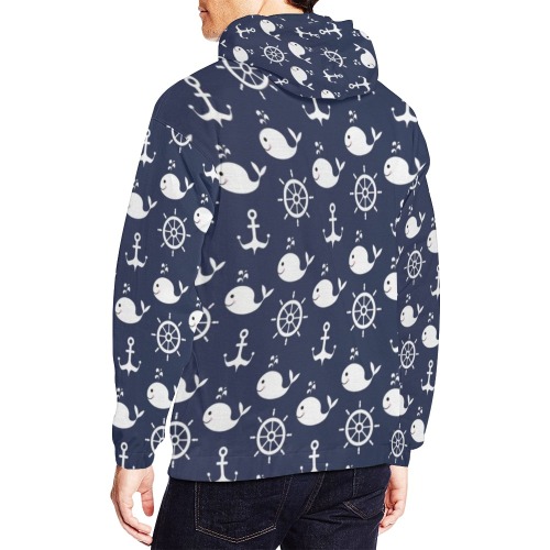 Cape Cod All Over Print Hoodie for Men (USA Size) (Model H13)