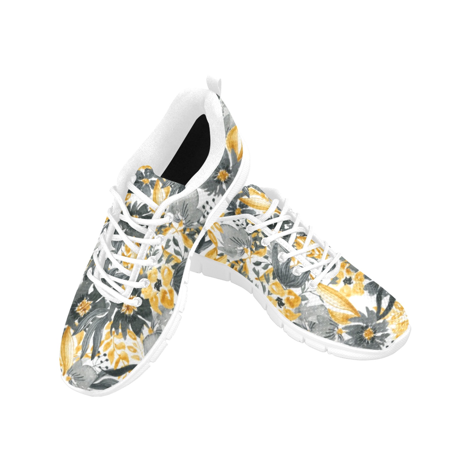Floral Perfumes Sneakers Women's Breathable Running Shoes (Model 055)