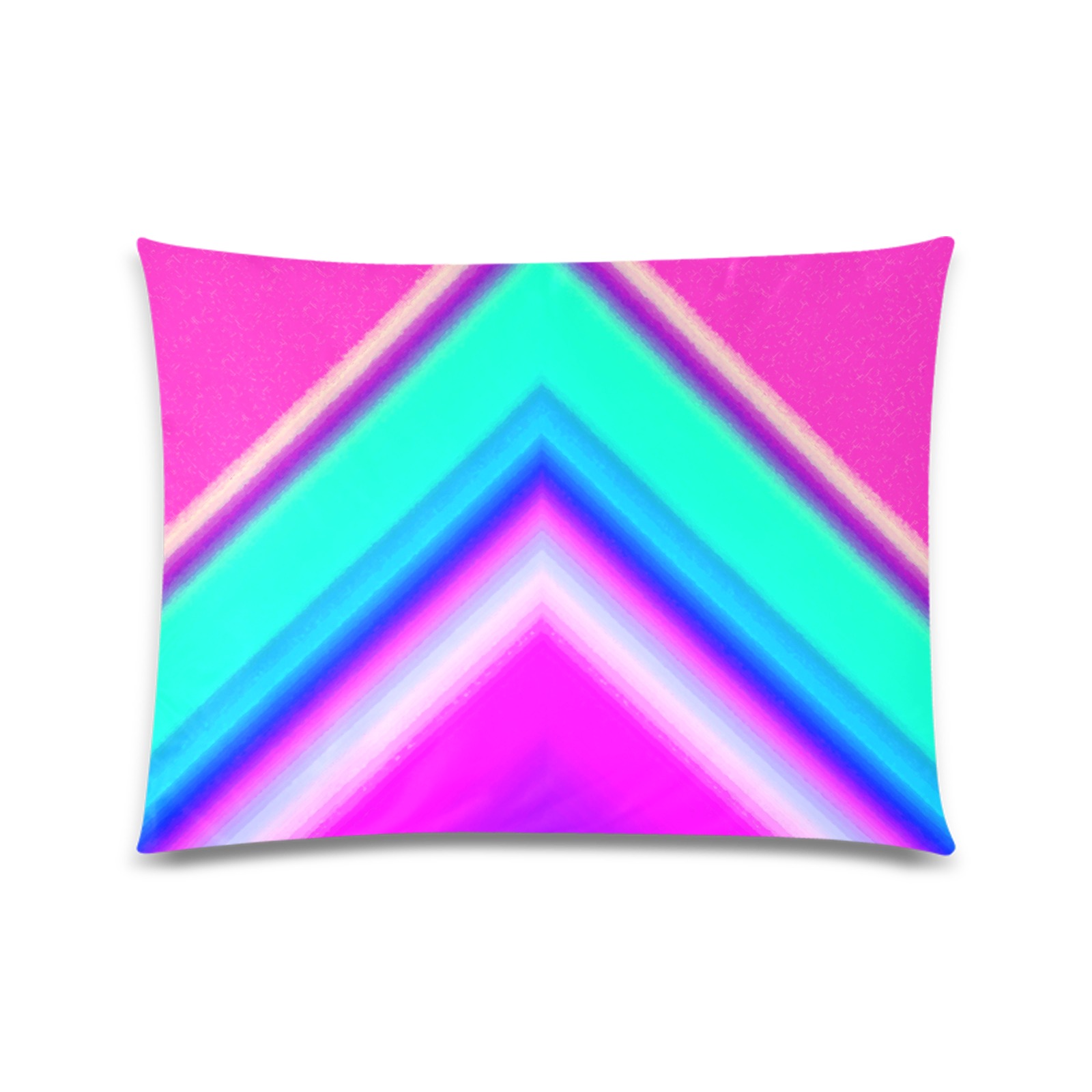 Electric Mountain Hot Pink Custom Zippered Pillow Case 20"x26"(Twin Sides)