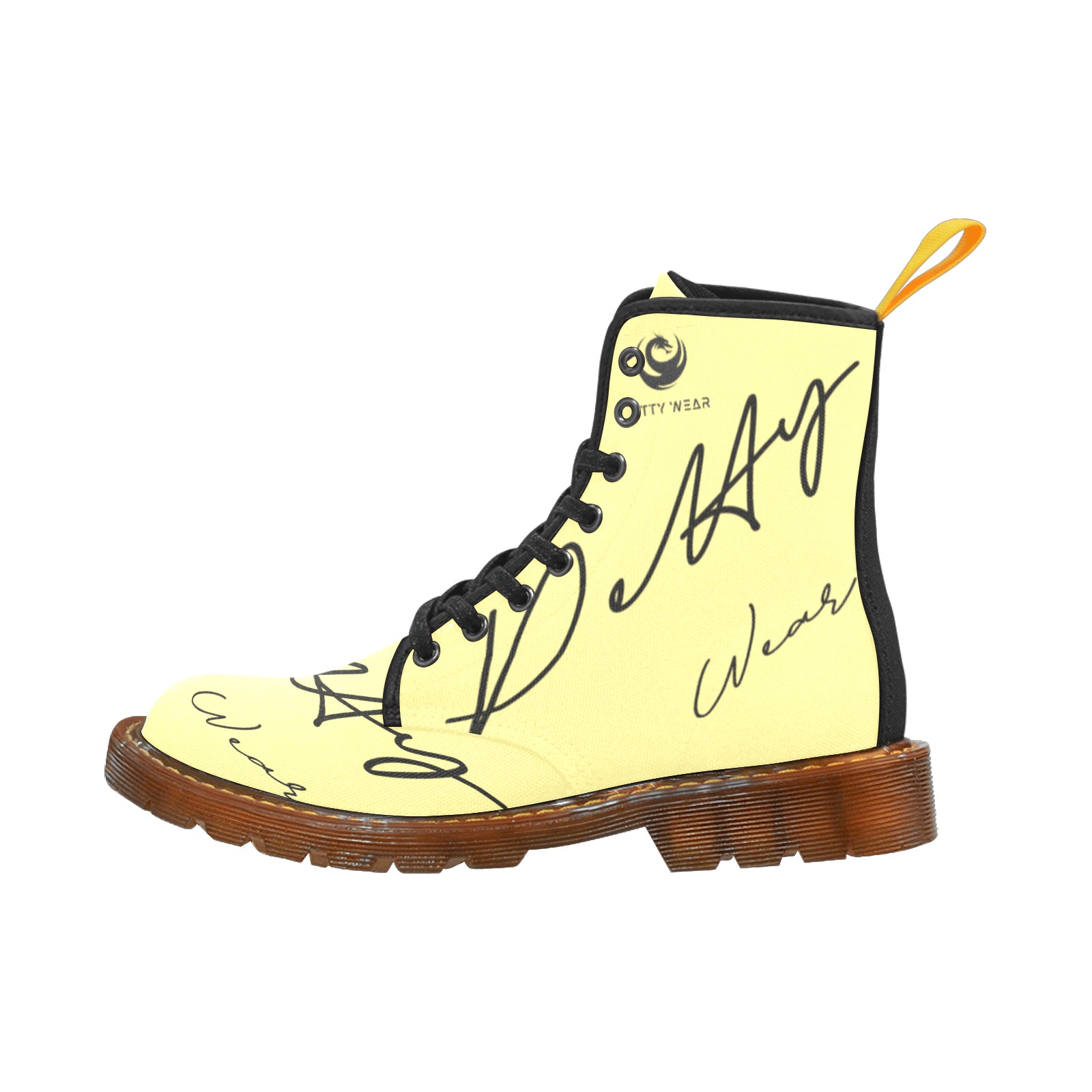 Petty Script Yellow boot Martin Boots For Men Model 1203H