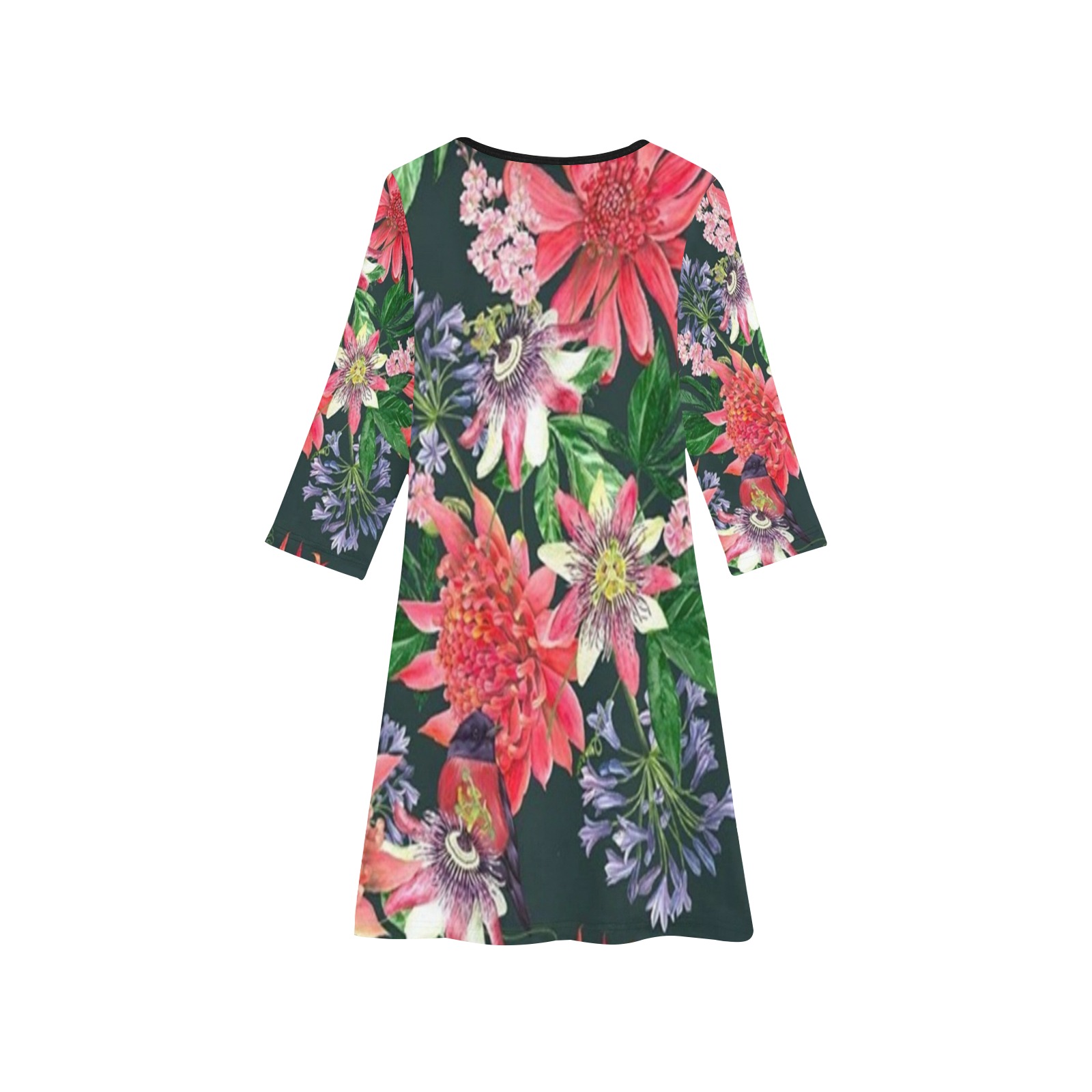 floral (1) Girls' Long Sleeve Dress (Model D59)