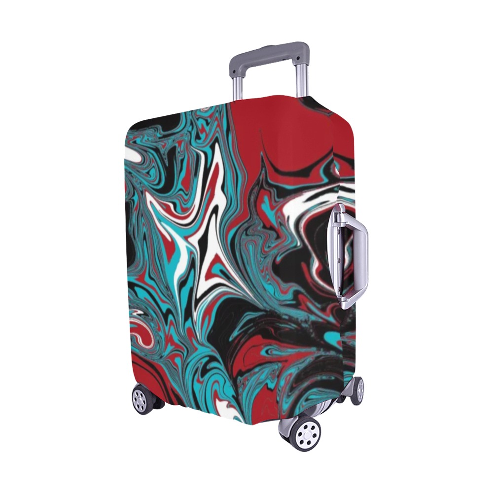 Dark Wave of Colors Luggage Cover/Medium 22"-25"