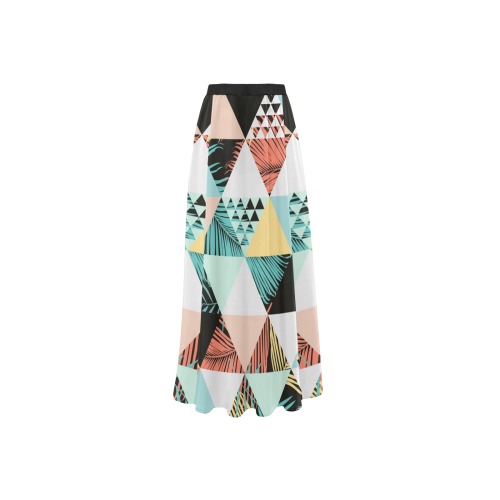 Geometric Floral High Slit Long Beach Dress (Model S40)