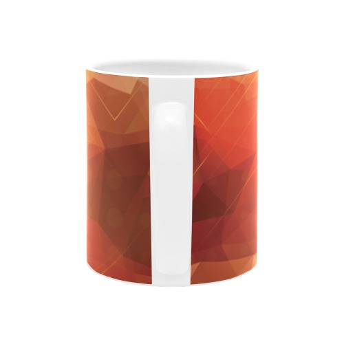 Abstract orange pattern White Mug(11OZ)