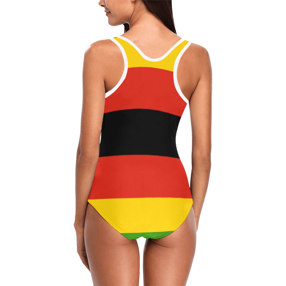 Flag_of_Zimbabwe.svg Vest One Piece Swimsuit (Model S04)