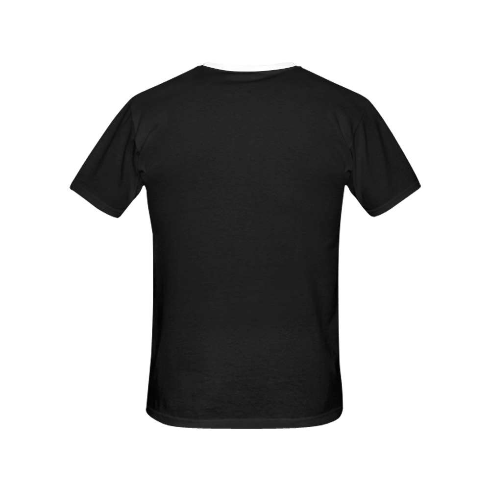 BLACK All Over Print T-Shirt for Women (USA Size) (Model T40)