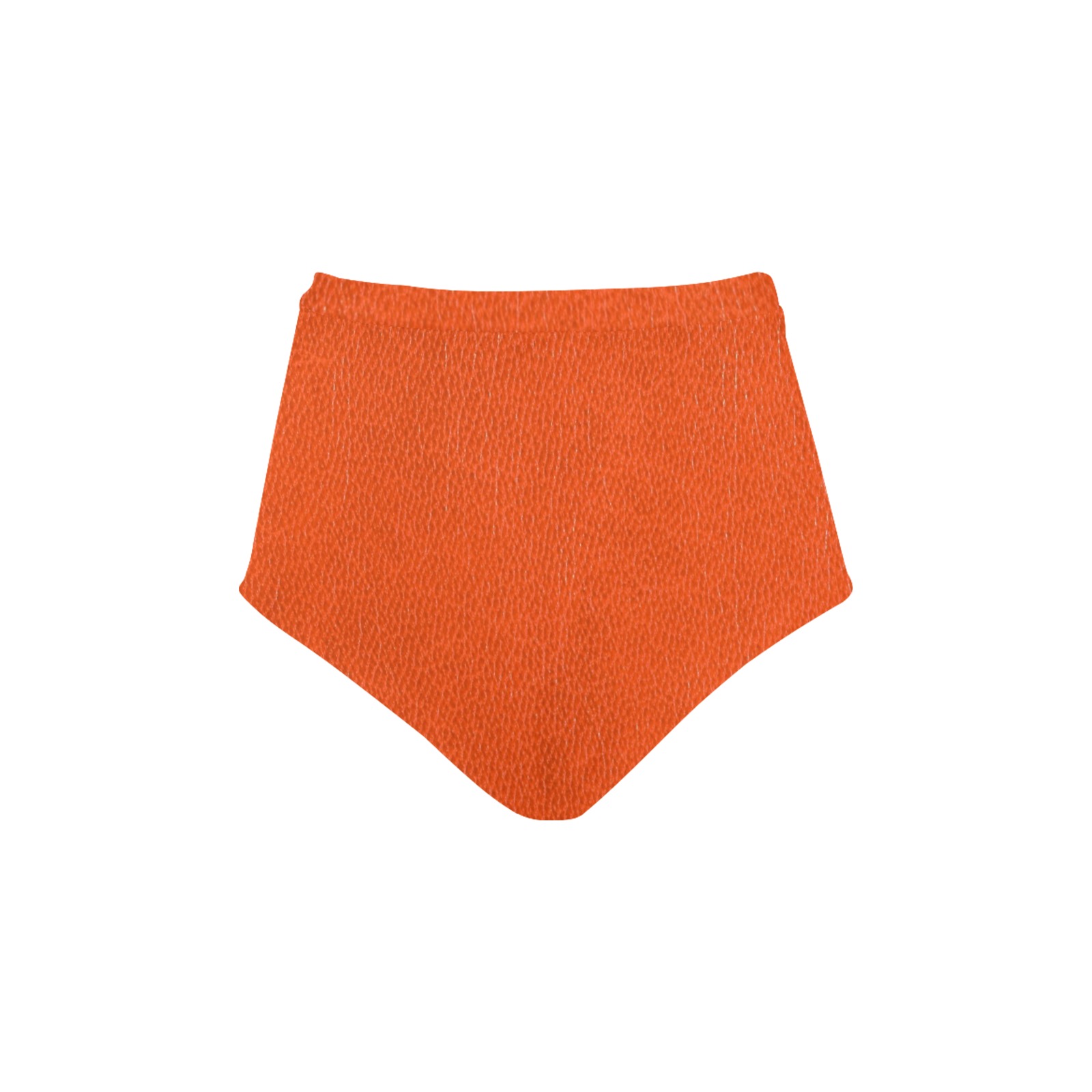 FAUX LEATHER BROWN 4 (2) High-Waisted Bikini Bottom (Model S13)