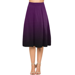 PENDENZA Purple Mnemosyne Women's Crepe Skirt (Model D16)