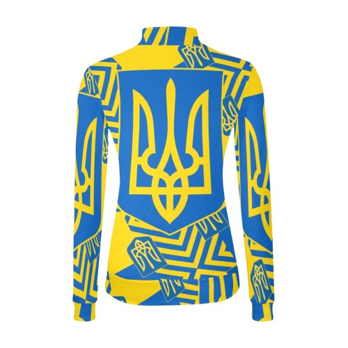 UKRAINE 2 Women's All Over Print Mock Neck Sweatshirt (Model H43)