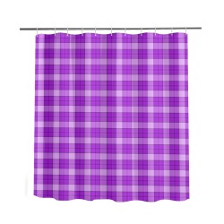 Purple Plaid Tartan 3 Shower Curtain 66"x72"