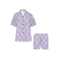 Penguin PJs Women's V-Neck Short Pajama Set